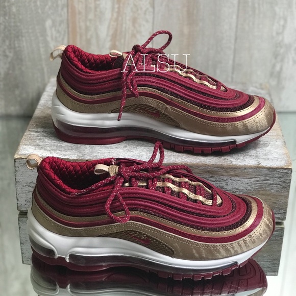 Nike Shoes | Air Max 97 Qs Gs Noble Red Gold W Authentic Rose Gold Transforms The New Nike Air Max 97 LX | Upcoming
